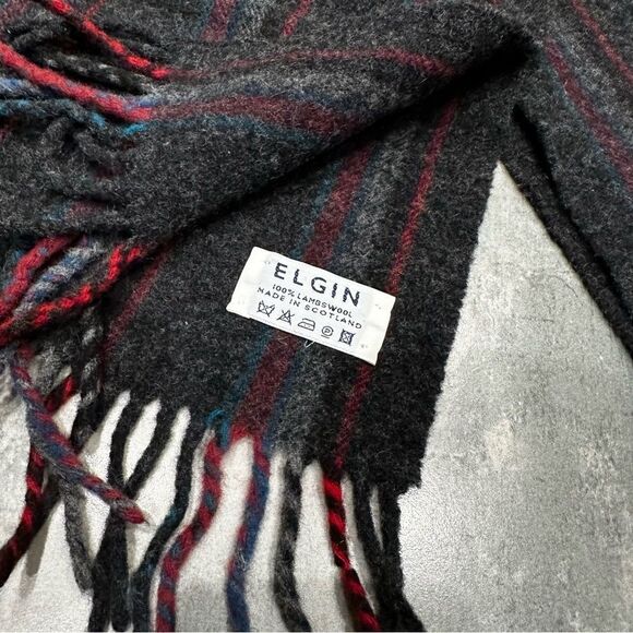 Vintage Elgin 100% lambswool made in Scotland men’s scarf - Picture 2 of 6